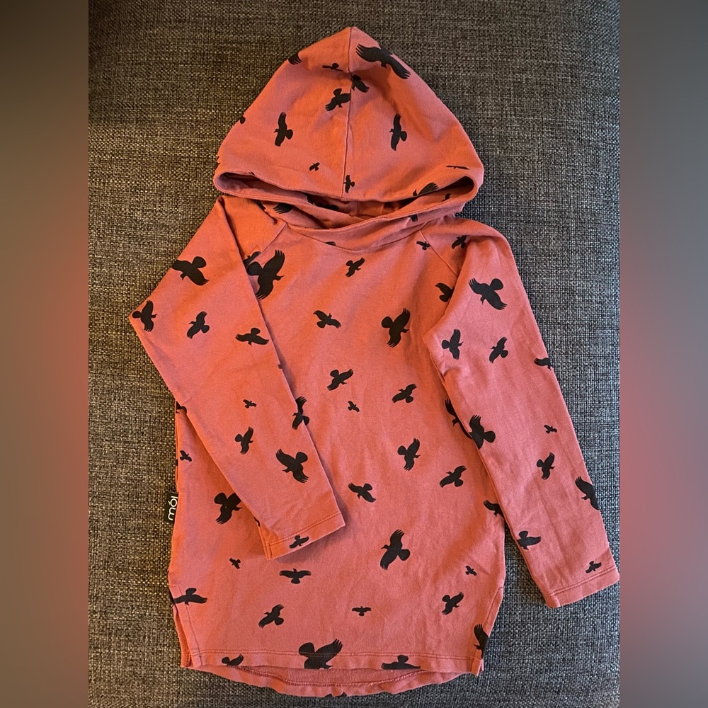 Pre owned Moi kids long sleeve T shirt with hoodie